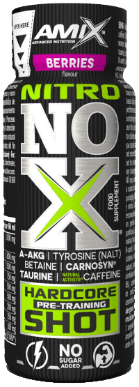 Tekutý předtréninkový stimulant (Pre-Workout) Amix NitroNox Shot 60ml bobule