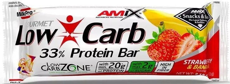 Proteinová tyčinka Amix Low-Carb 33% Protein 60g jahoda banán