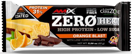 Proteinová tyčinka Amix Zero Hero 31% Protein 65g pomeranč