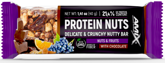 Proteinová tyčinka s oříšky Amix Protein Nuts 40g ořechy ovoce