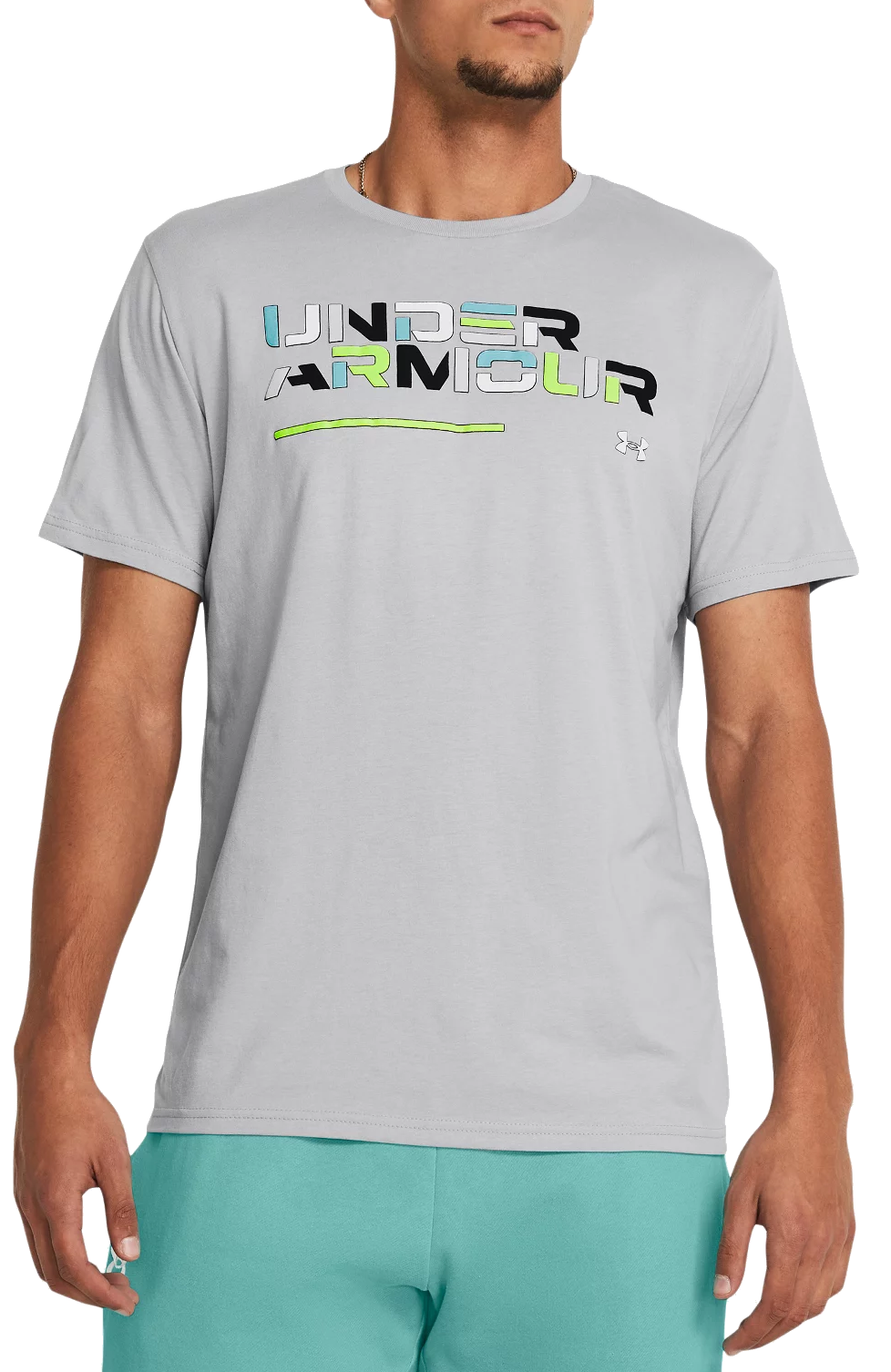 Pánské tričko s krátkým rukávem Under Armour Colorblock Wordmark
