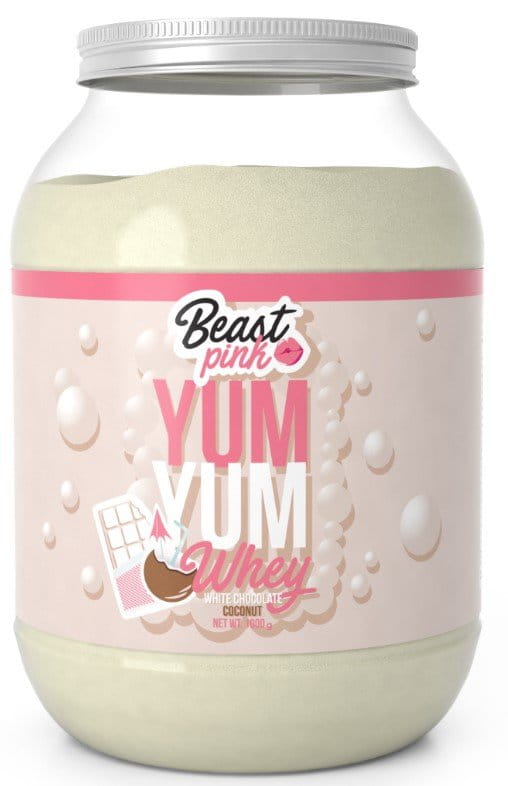 Protein Beast Pink Yum Yum Whey bílá čokoláda kokos 1000g