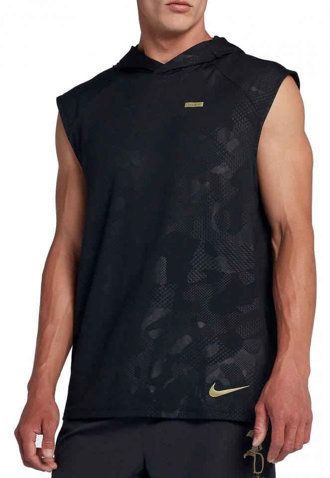 Pánská běžecká mikina s kapucí a bez rukávů Nike Element