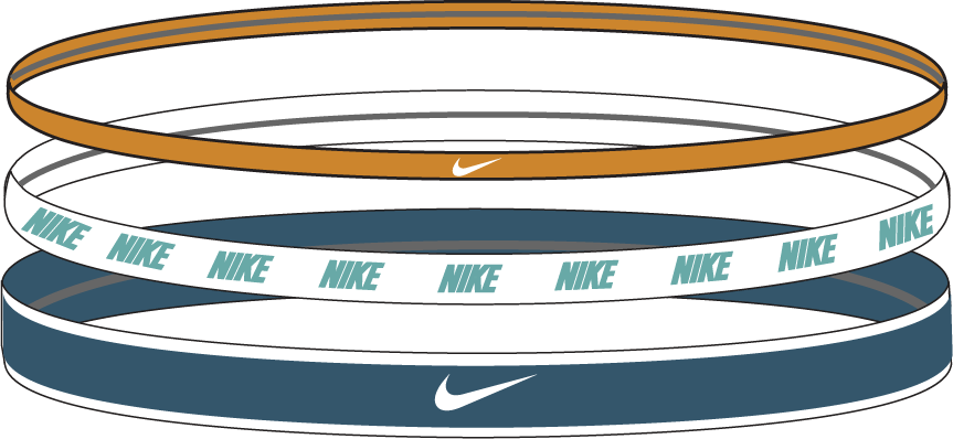 Sportovní čelenka Nike Mixed (3 kusy)