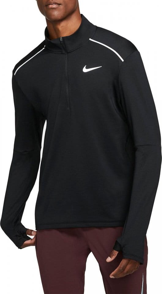 Pánské běžecké tričko s kulatým výstřihem a polovičním zipem Nike 3.0