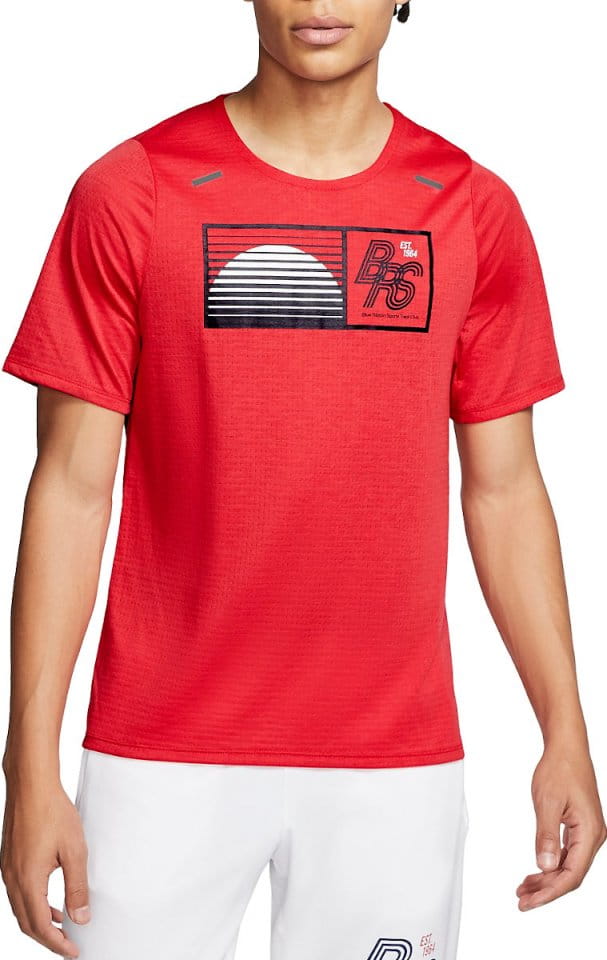 Pánské běžecké tričko s krátkým rukávem Nike Rise 365 Blue Ribbon Sports