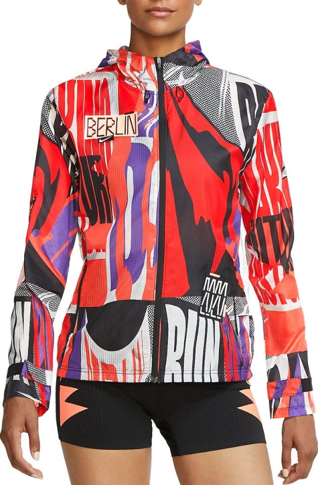 Dámská běžecká bunda s kapucí Nike Essential Berlin