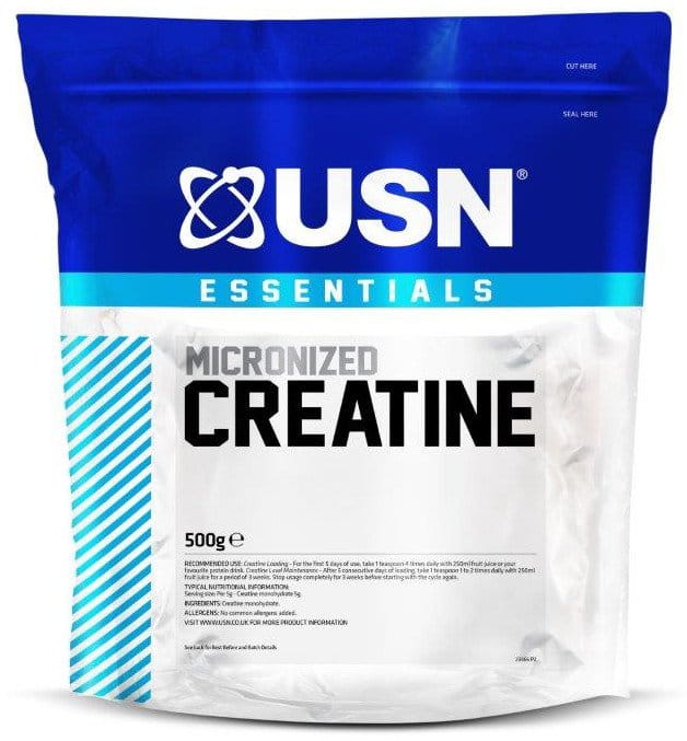 Kreatin monohydrát USN Essential bez příchutě 500 g