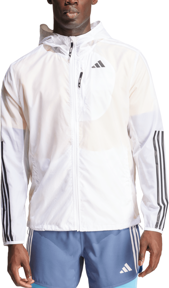 Pánská běžecká bunda s kapucí adidas Own The Run 3-Stripes